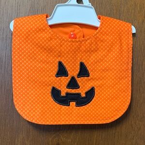 Halloween Pumpkin Face Baby Bib